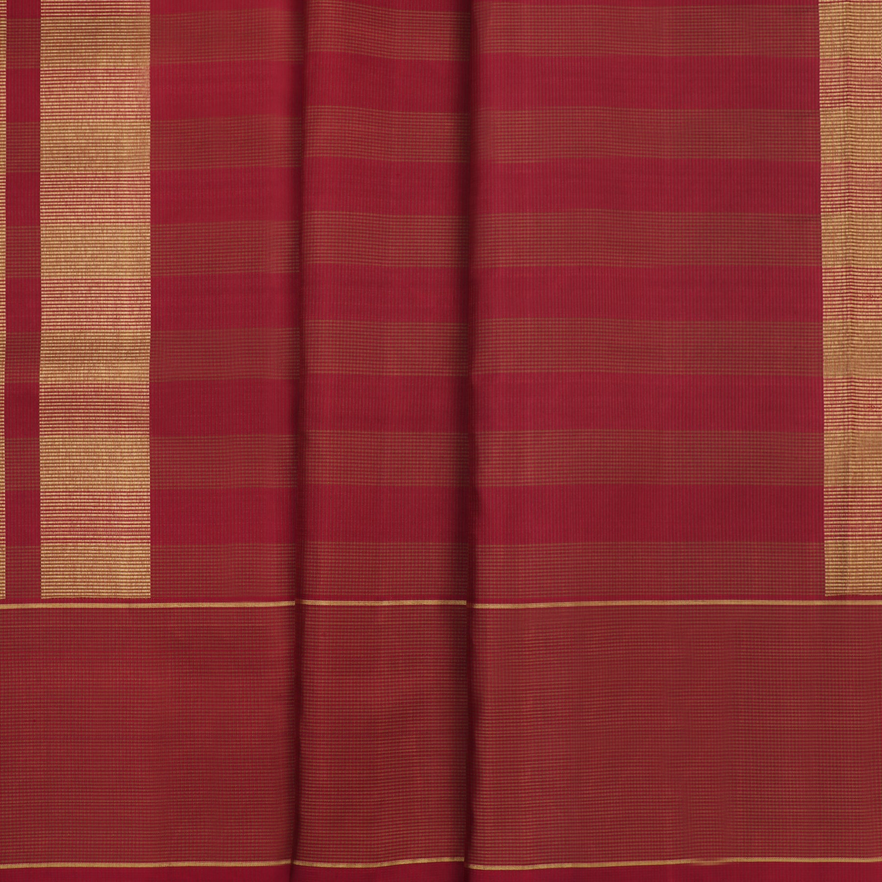 Kanakavalli Kanjivaram Silk Angavastram Set 110-19-105056 - Pleated View