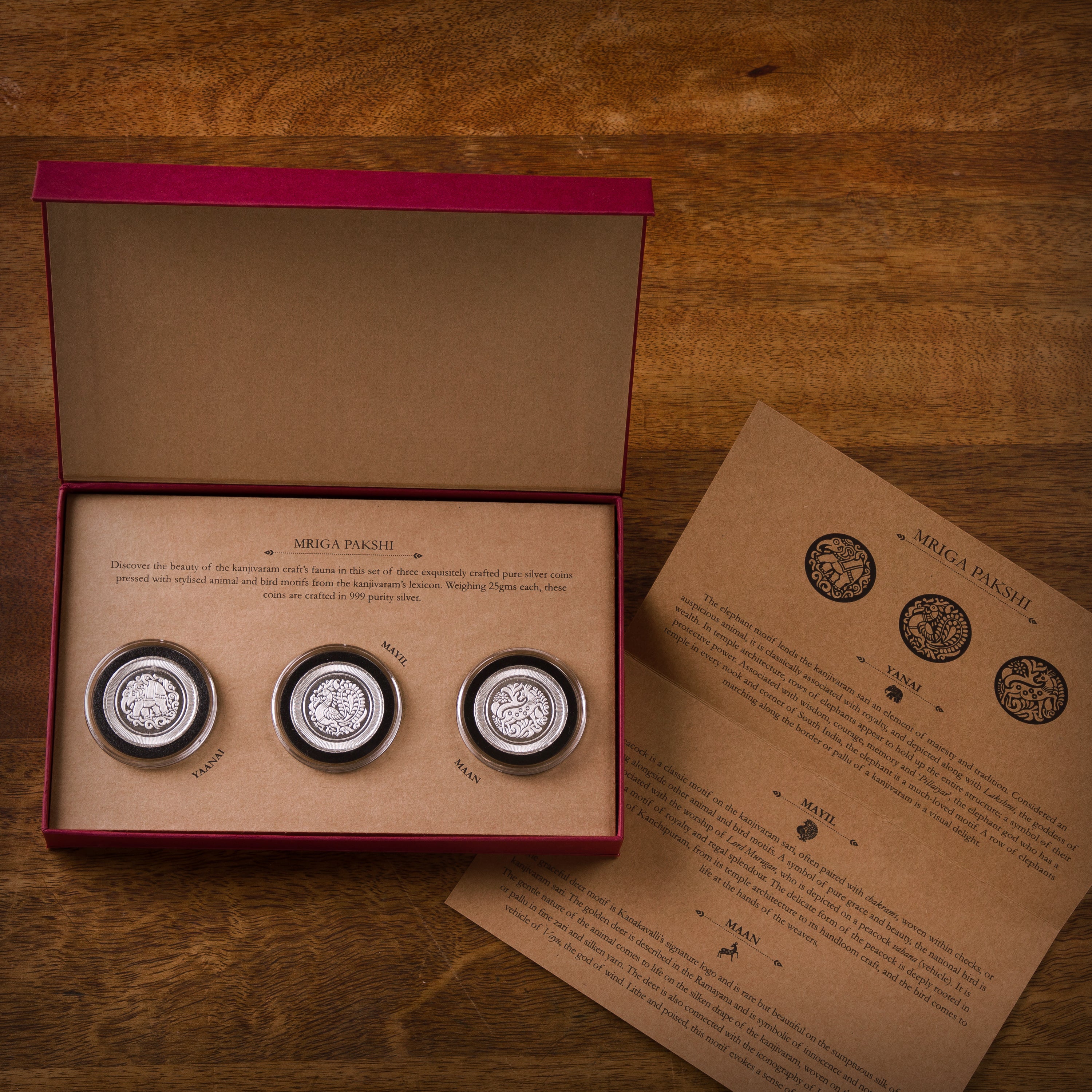 Kanakavalli Silver Coin Collectible Set (3 Coin Set)