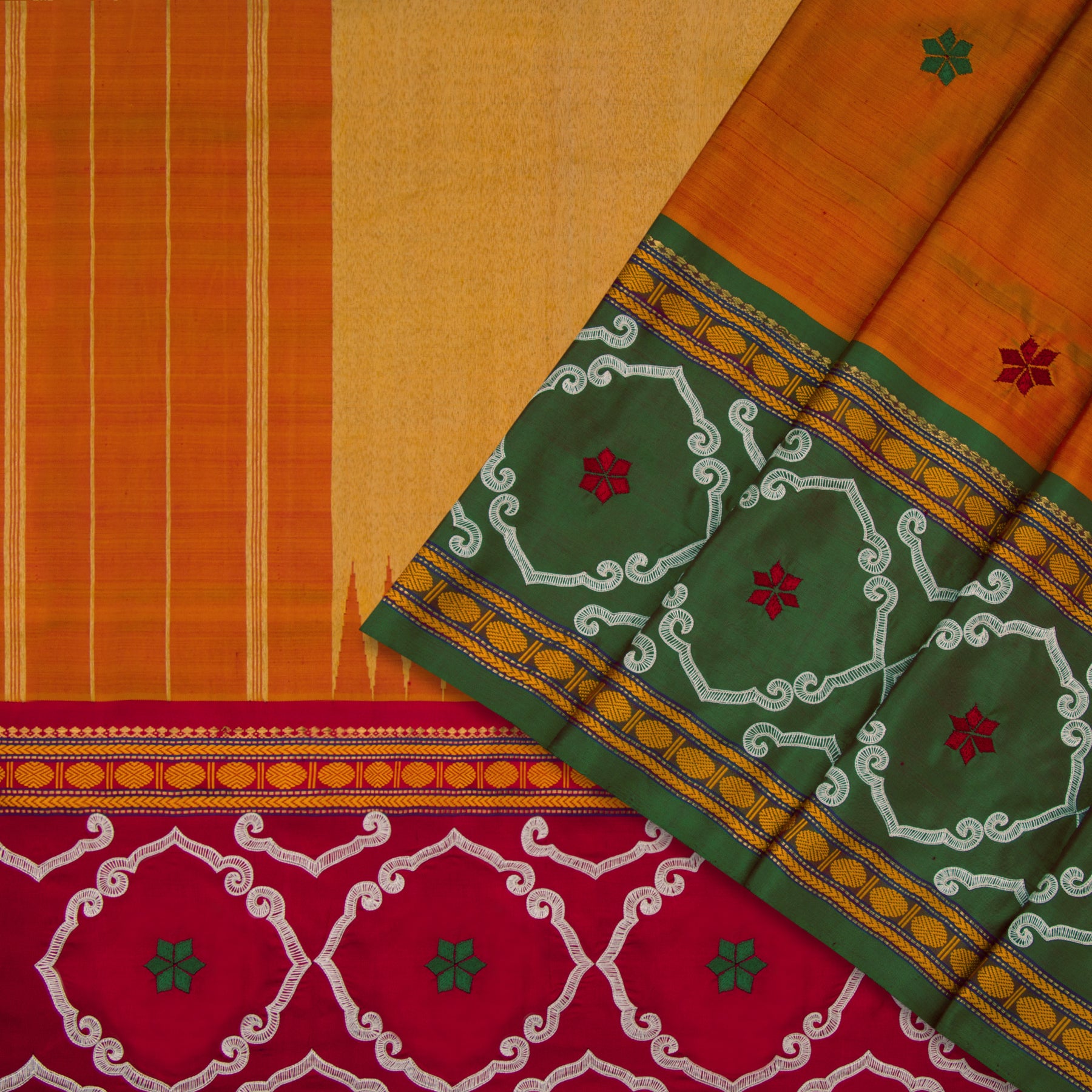 Kanakavalli X Ashdeen Kanjivaram Silk Sari 19-040-HS001-01676 - Cover View