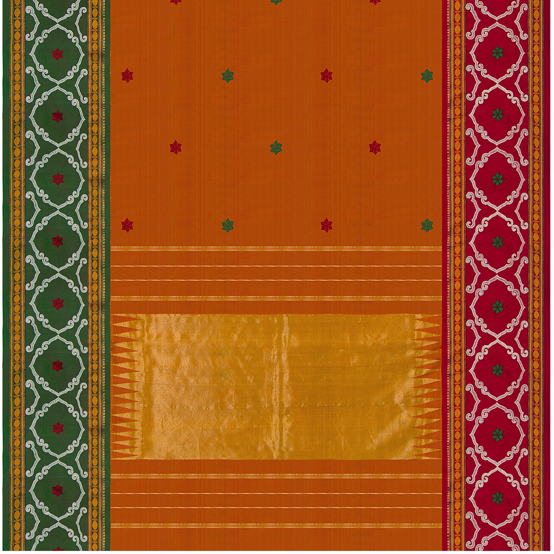 Kanakavalli X Ashdeen Kanjivaram Silk Sari 19-040-HS001-01676 - Full View