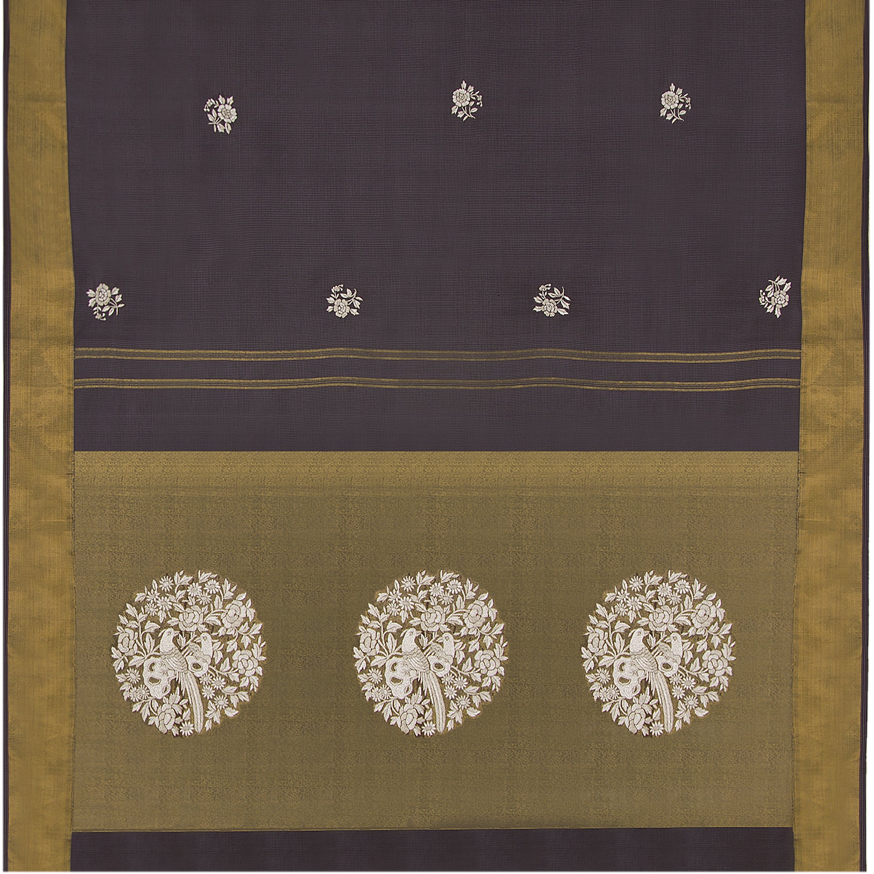 Kanakavalli X Ashdeen Kanjivaram Silk Sari 19-050-HS001-01644 - Full View