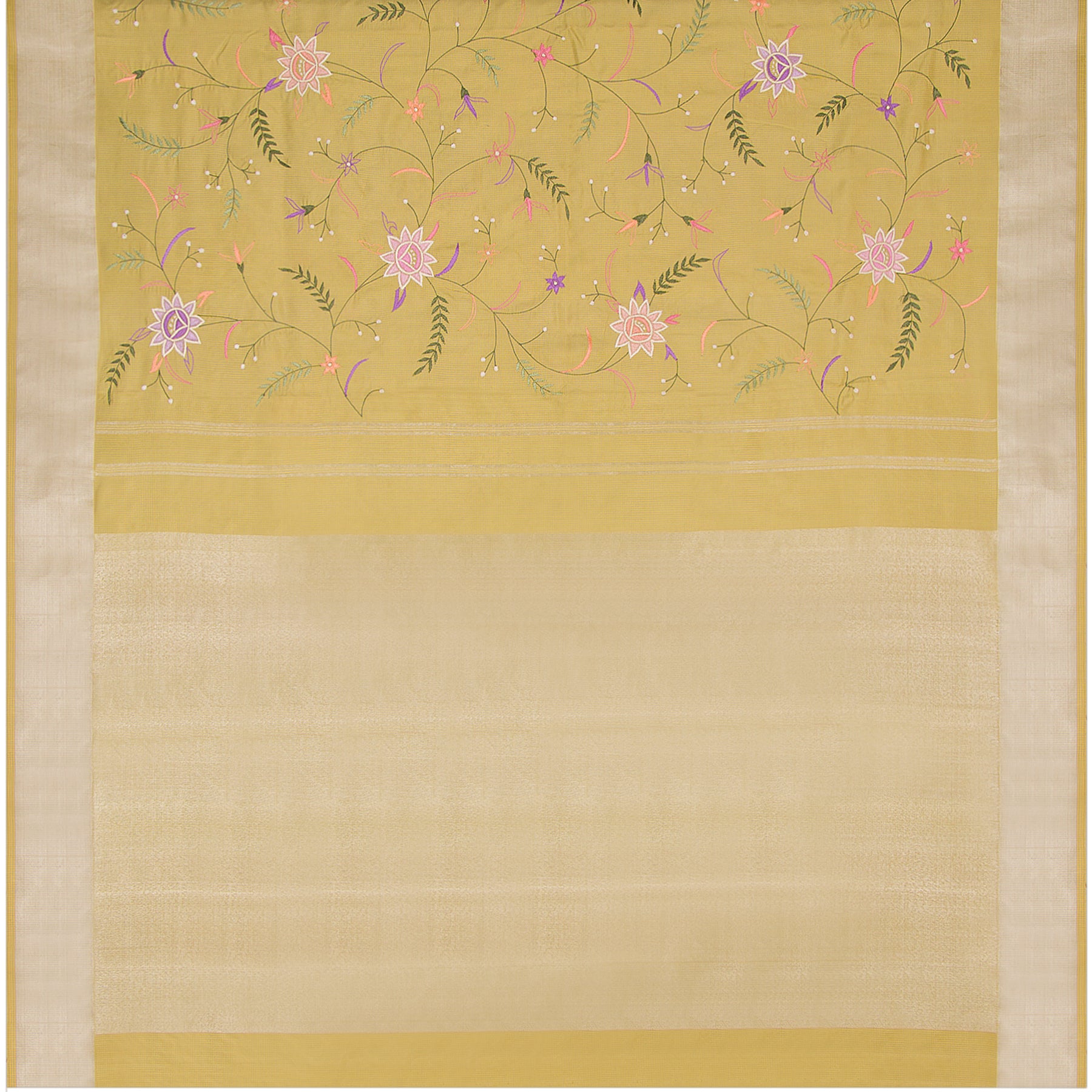Kanakavalli X Ashdeen Kanjivaram Silk Sari 20-052-HS001-00677 - Full View
