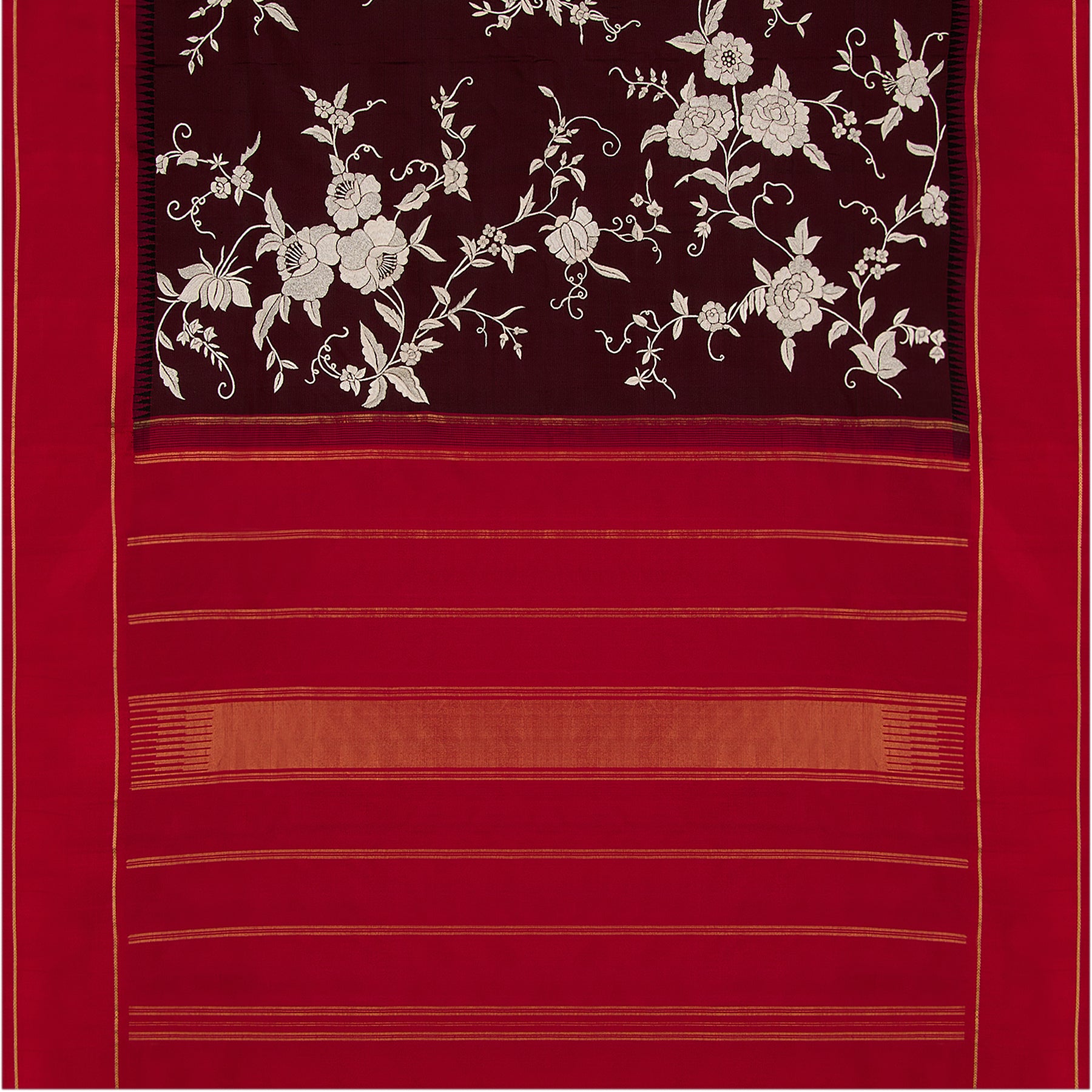 Kanakavalli X Ashdeen Kanjivaram Silk Sari 20-071-HS001-01586 - Full View