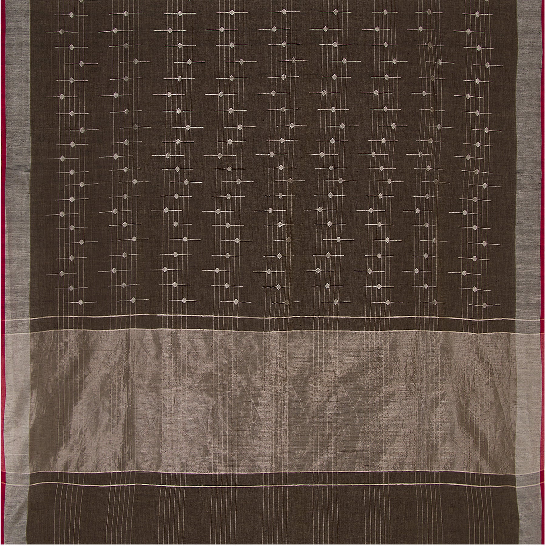 Pradeep Pillai Linen/Cotton Sari 21-008-HS004-00457 - Full View