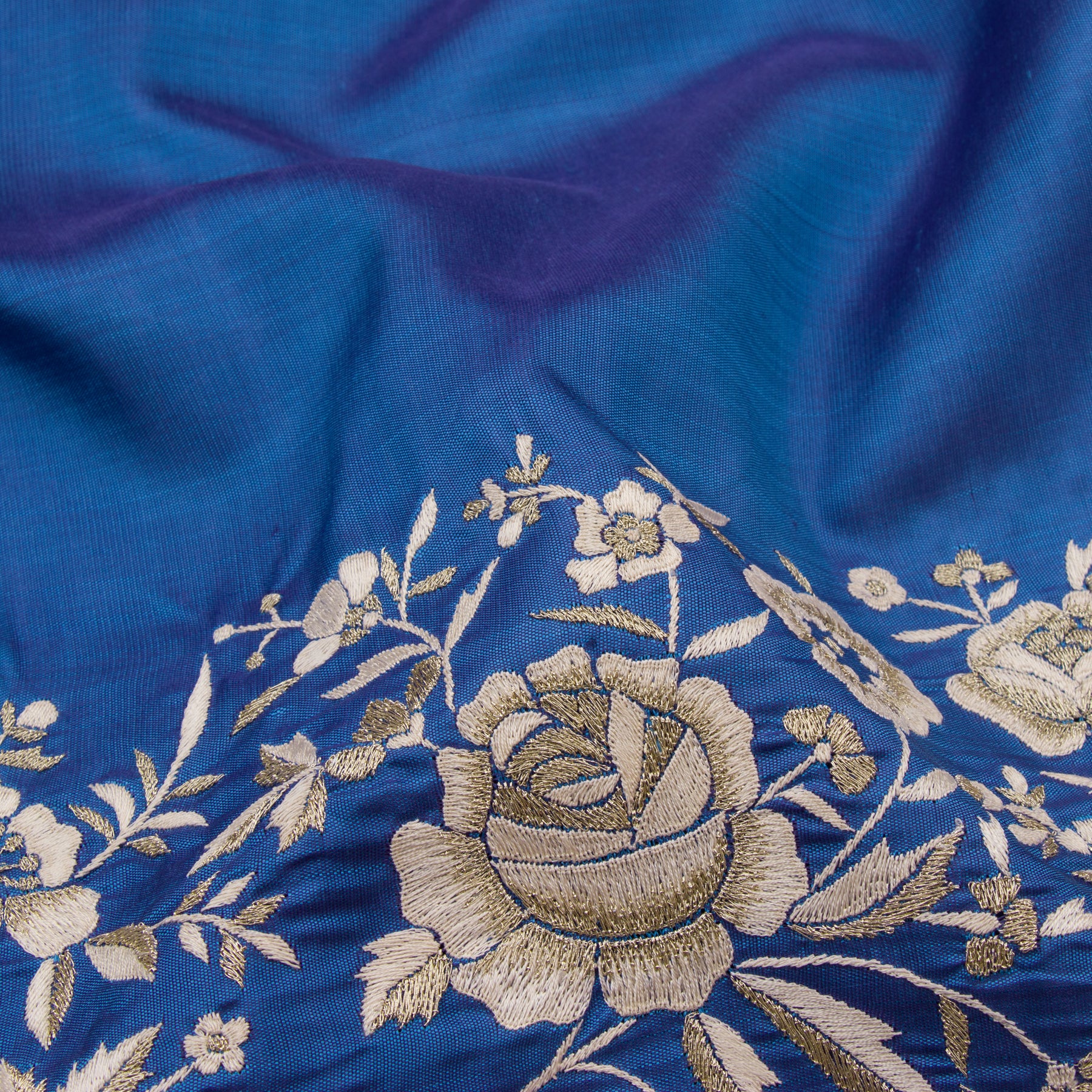 Kanakavalli X Ashdeen Kanjivaram Silk Sari 21-040-HS001-01980 - Fabric View
