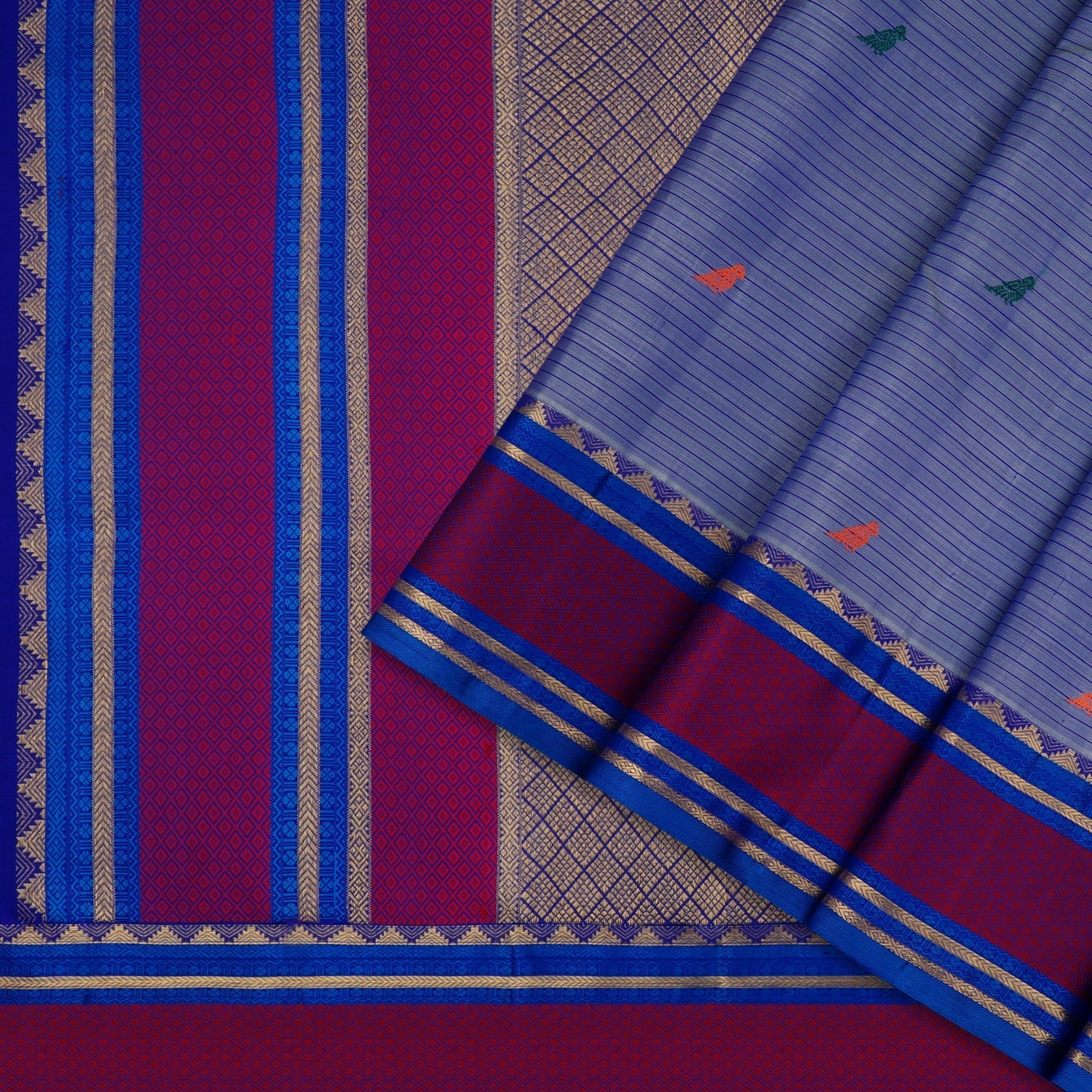 Kanakavalli Kanjivaram Silk Sari 21-100-HS001-02035 - Cover View