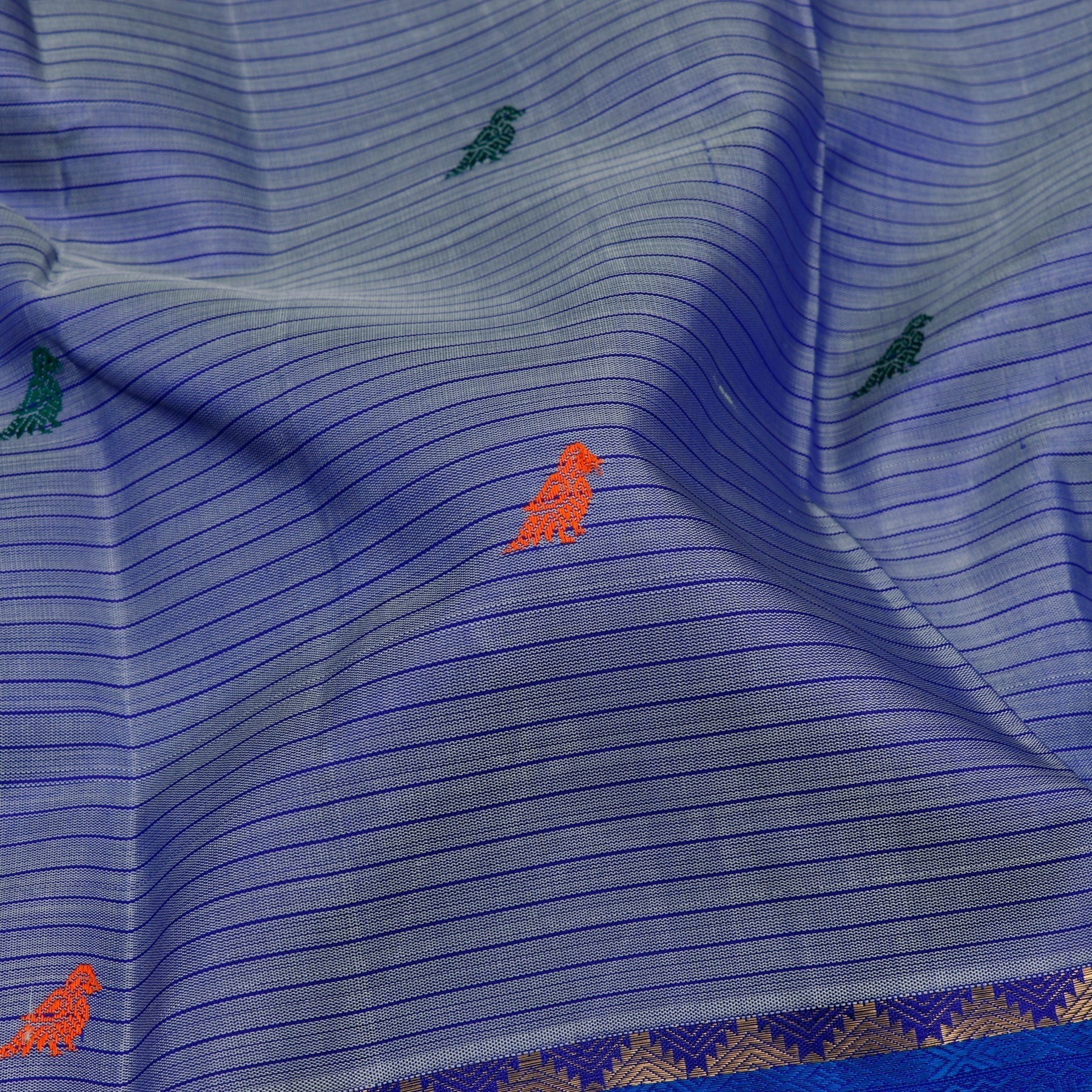 Kanakavalli Kanjivaram Silk Sari 21-100-HS001-02035 - Fabric View