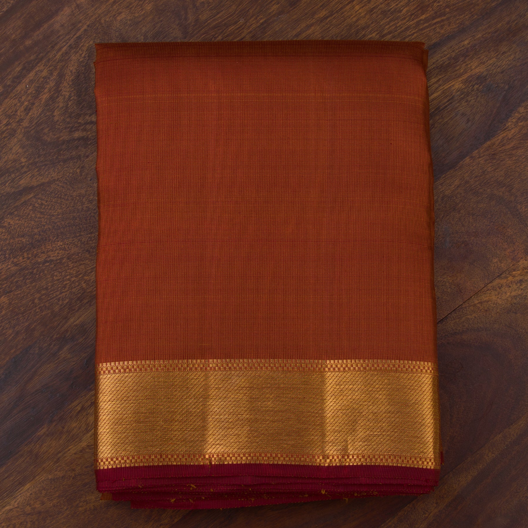 Kanakavalli Kanjivaram Silk Angavastram Set 21-110-HA001-08415 - Folded View