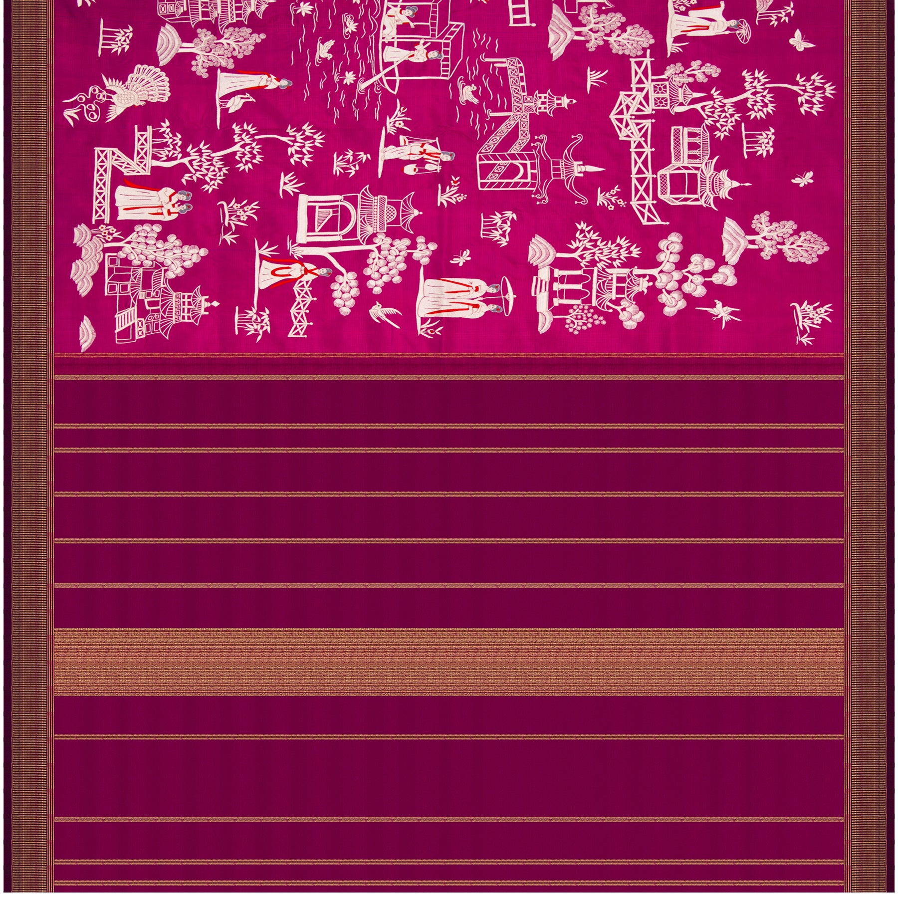 Kanakavalli X Ashdeen Kanjivaram Silk Sari 21-560-HS001-00373 - Full View