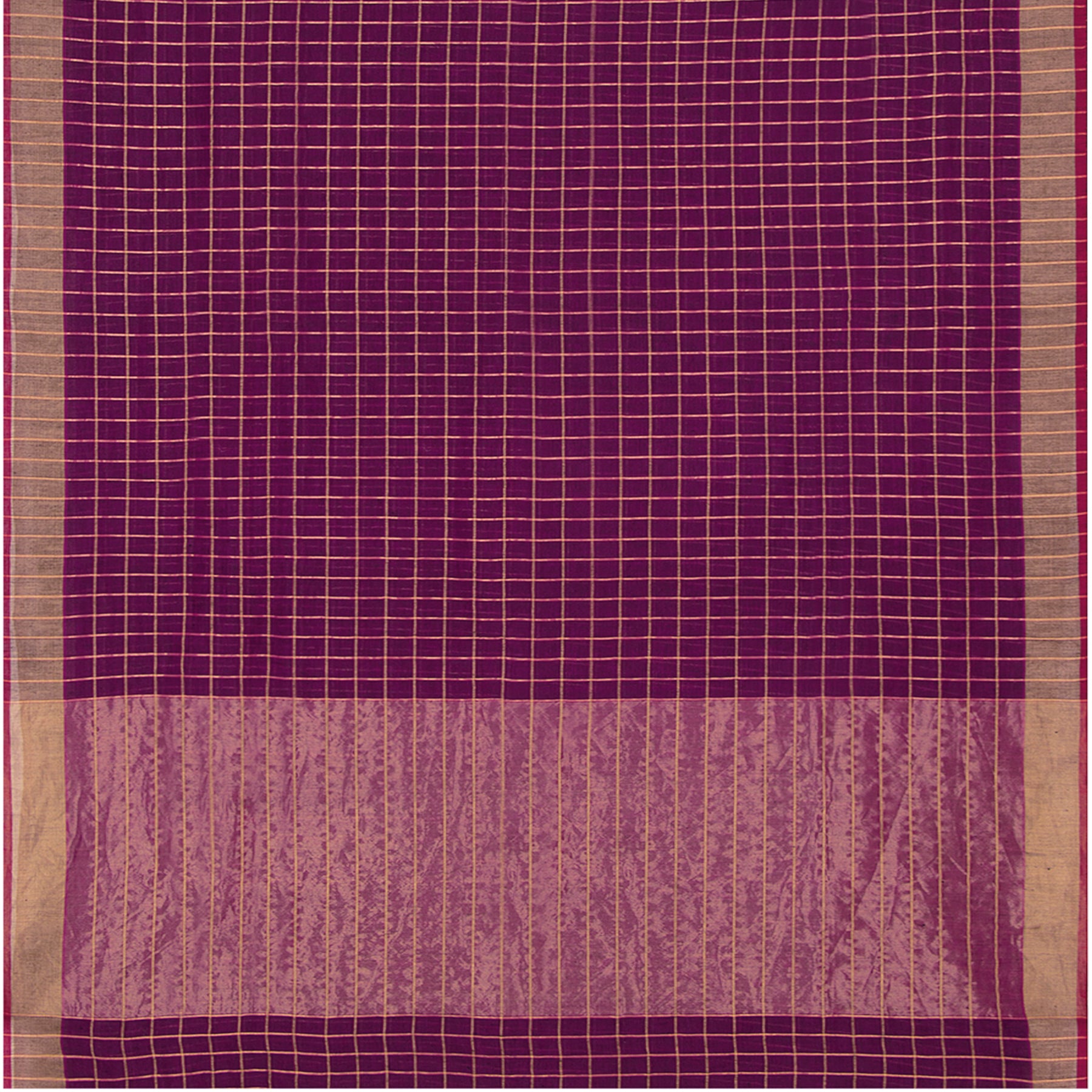 Pradeep Pillai Linen/Cotton Sari 22-008-HS004-00472 - Full View