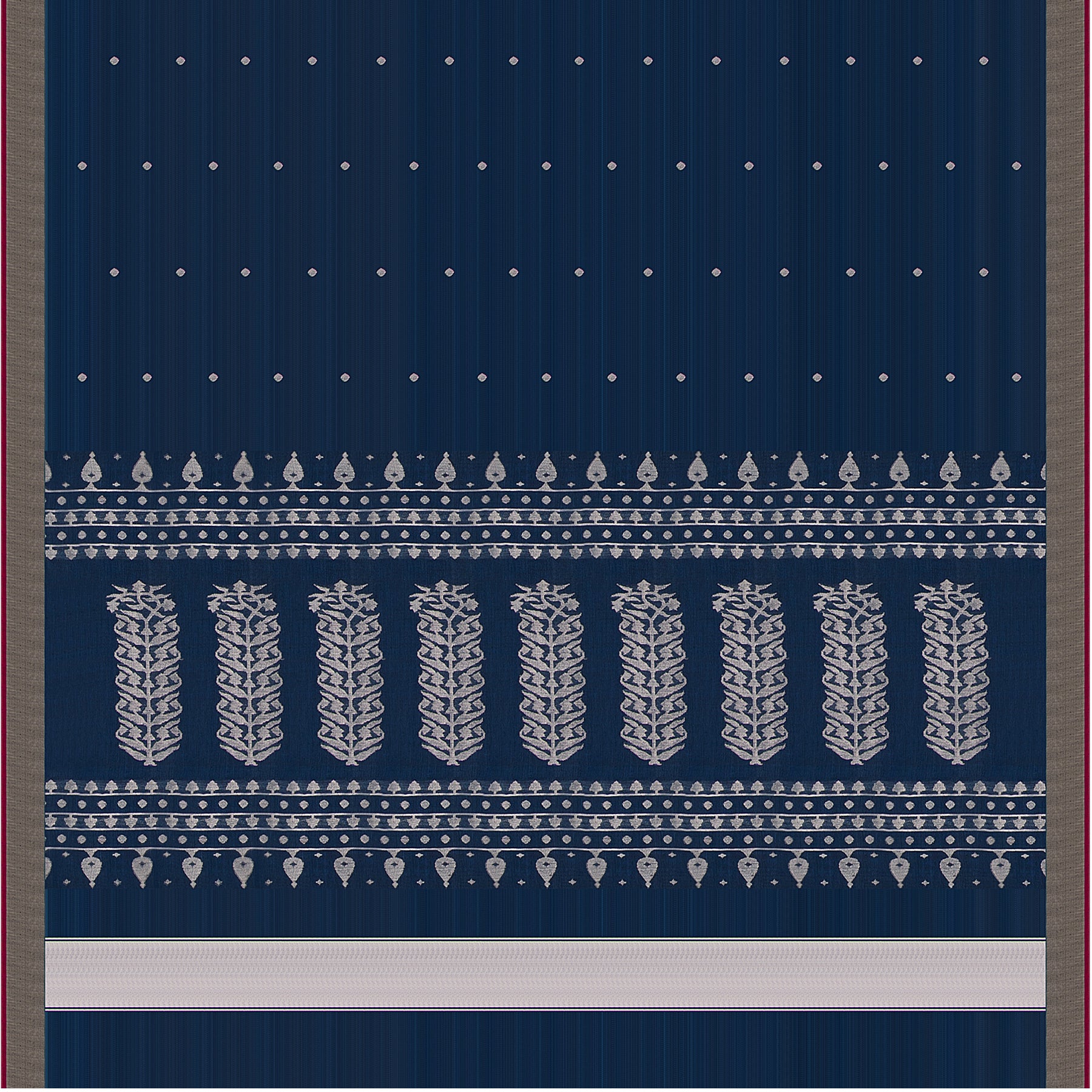Pradeep Pillai Linen/Cotton Sari 22-008-HS004-00547 - Full View