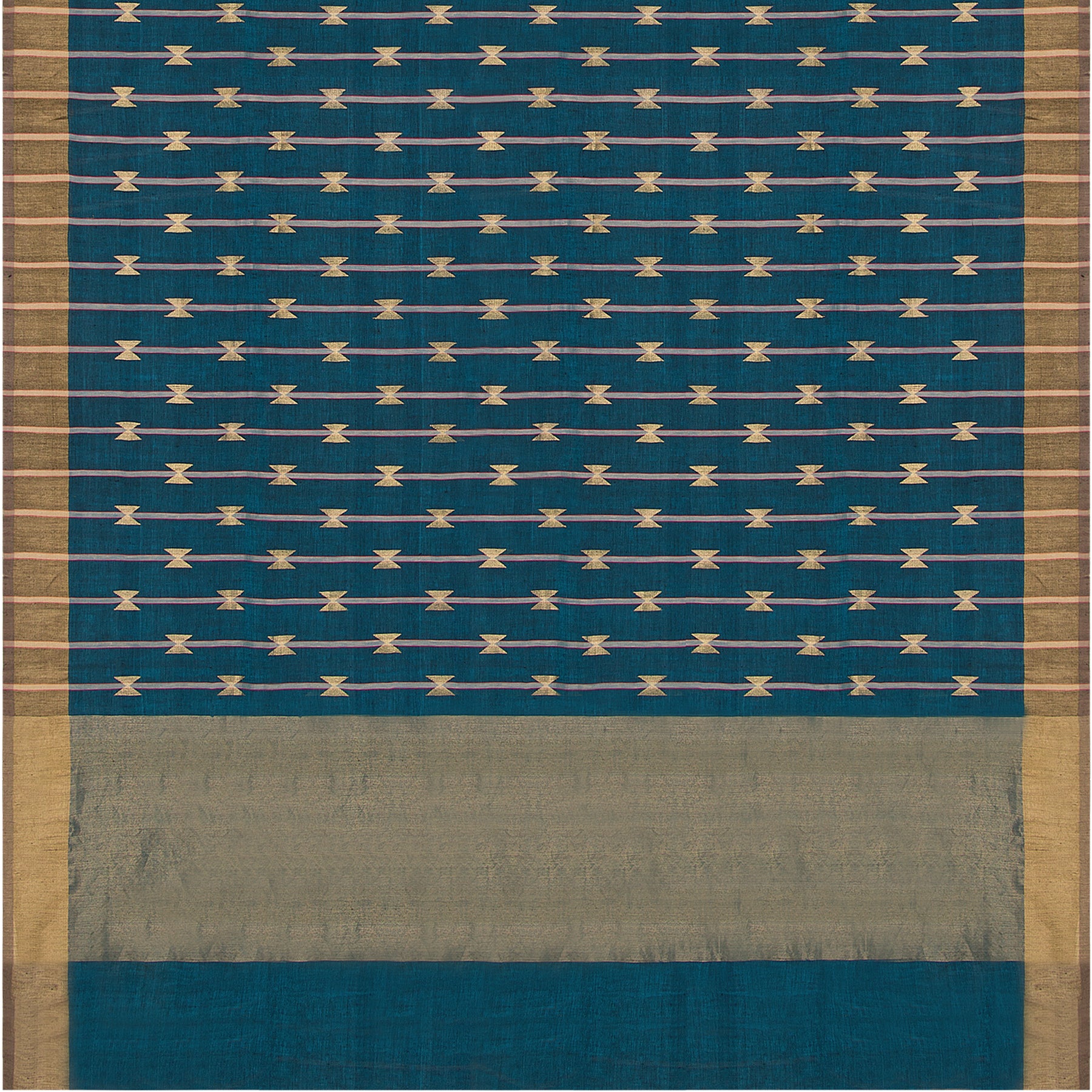 Pradeep Pillai Linen/Cotton Sari 22-008-HS004-00626 - Full View
