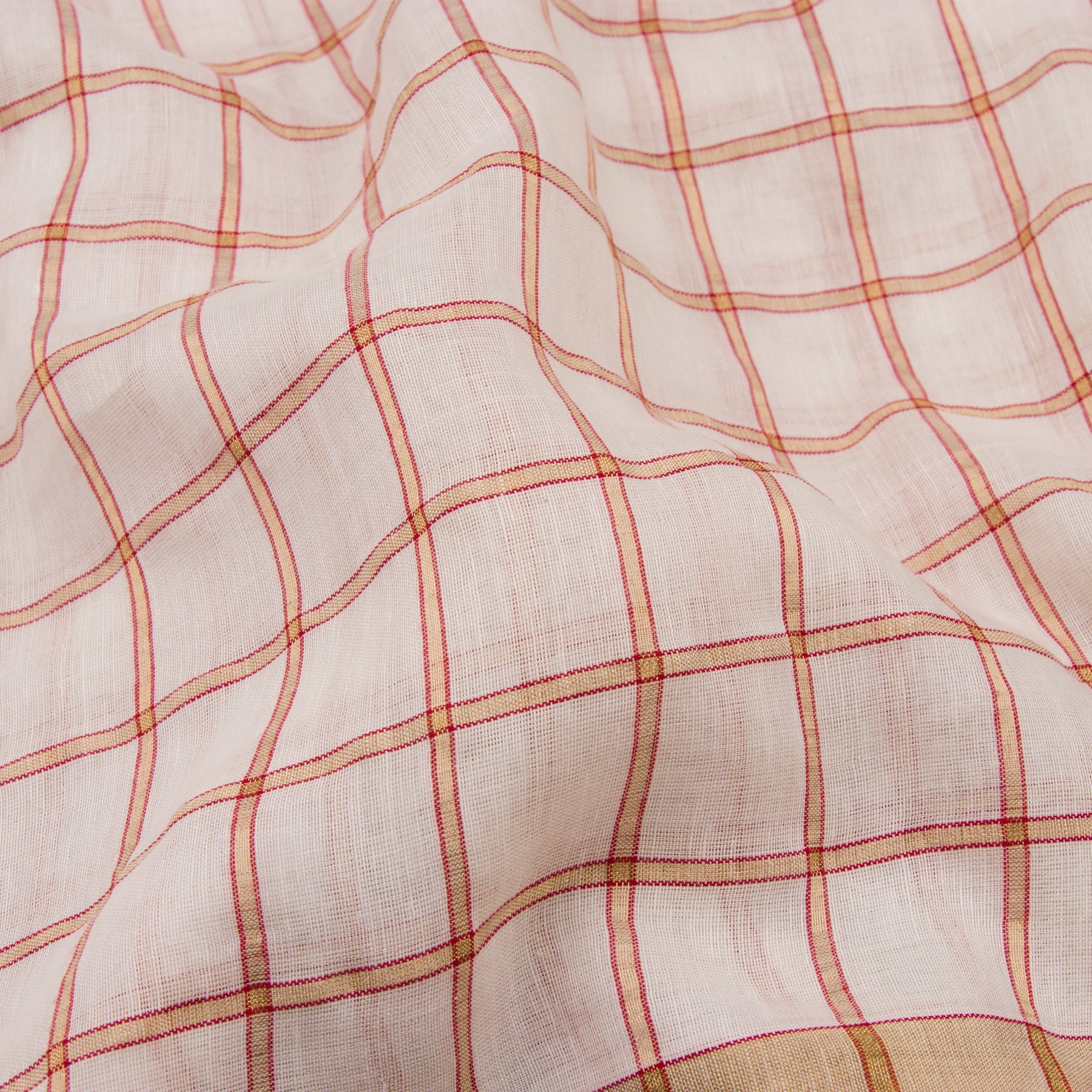 Pradeep Pillai Linen/Cotton Sari 22-008-HS004-00673 - Fabric View