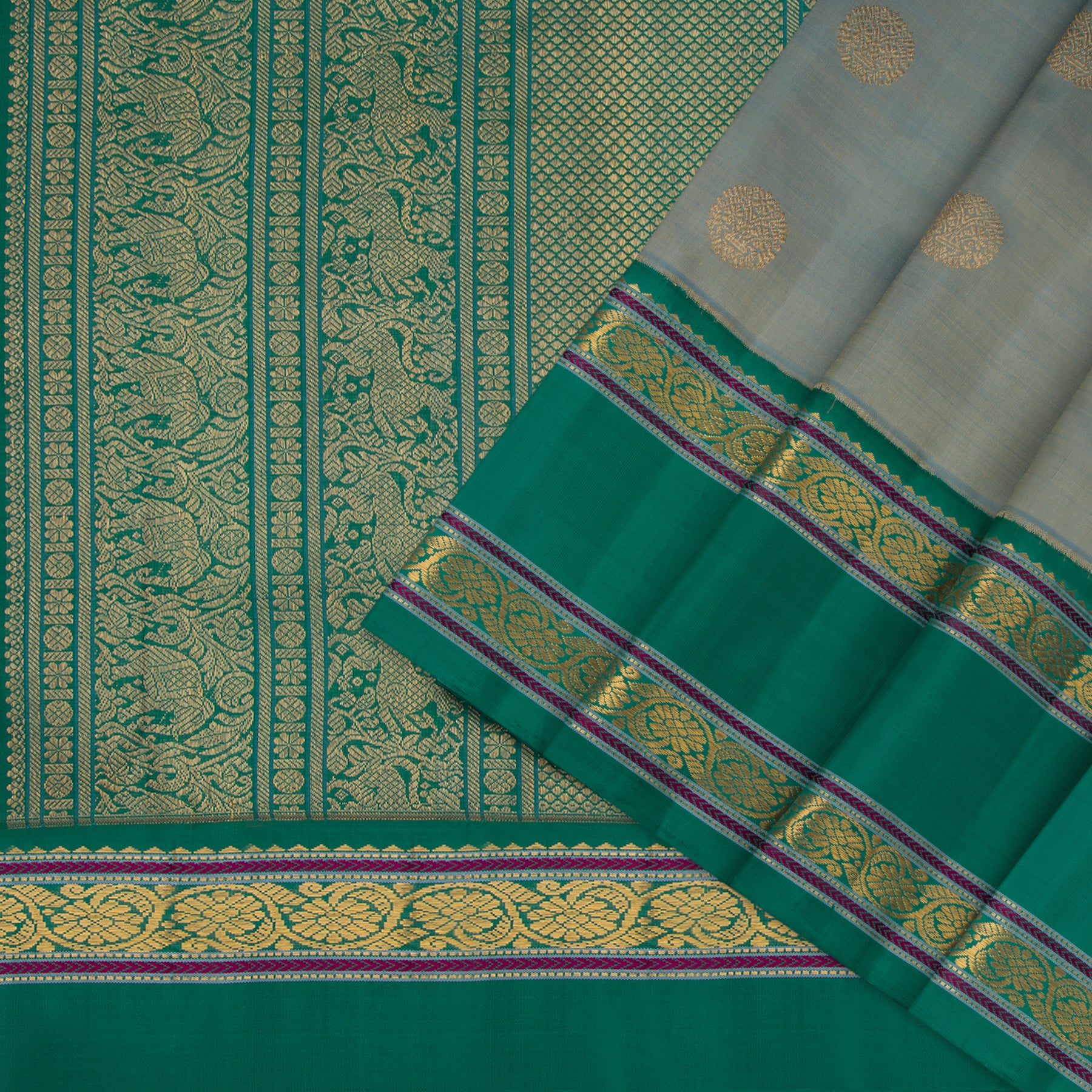 Kanakavalli Kanjivaram Silk Sari 22-040-HS001-12980 - Cover View