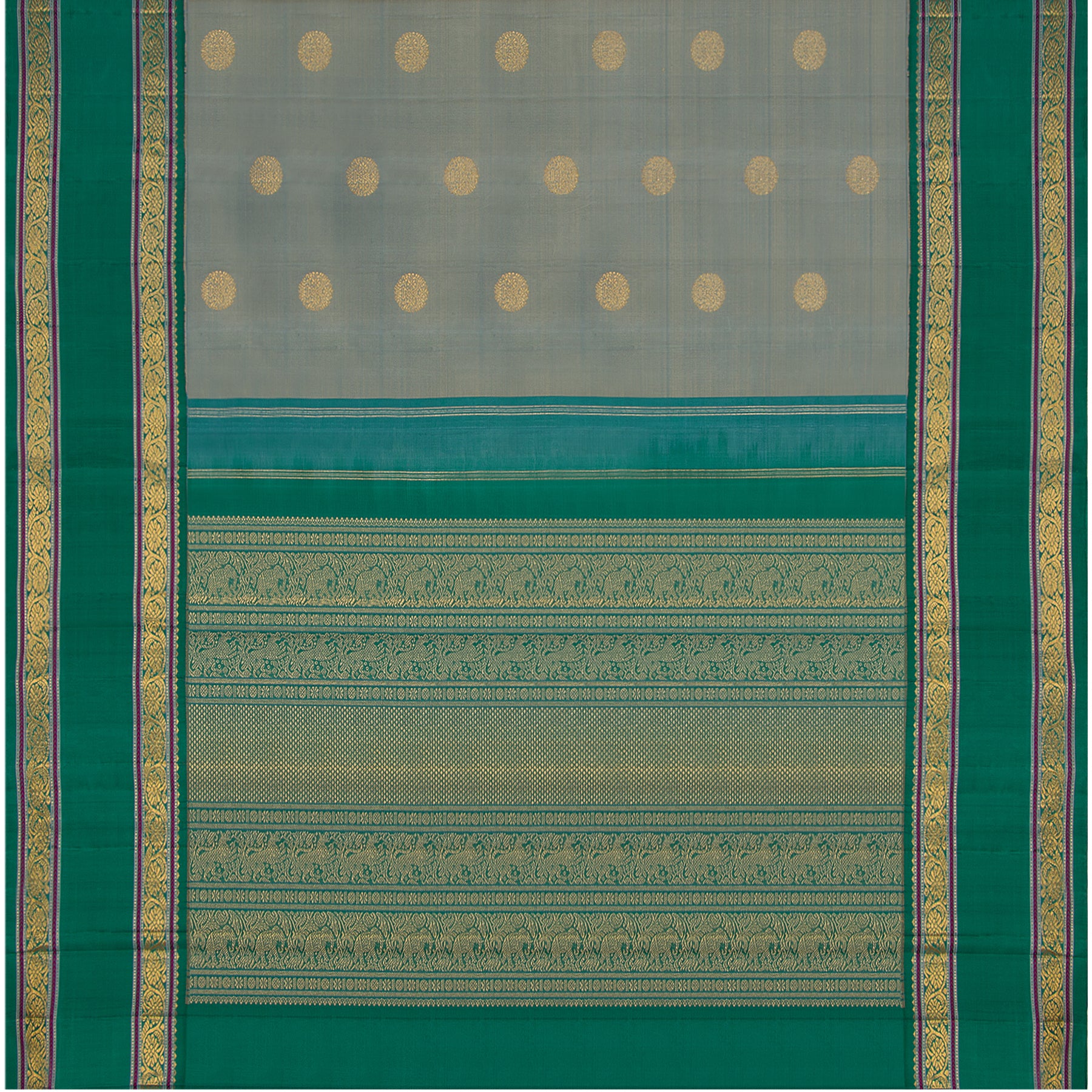 Kanakavalli Kanjivaram Silk Sari 22-040-HS001-12980 - Full View
