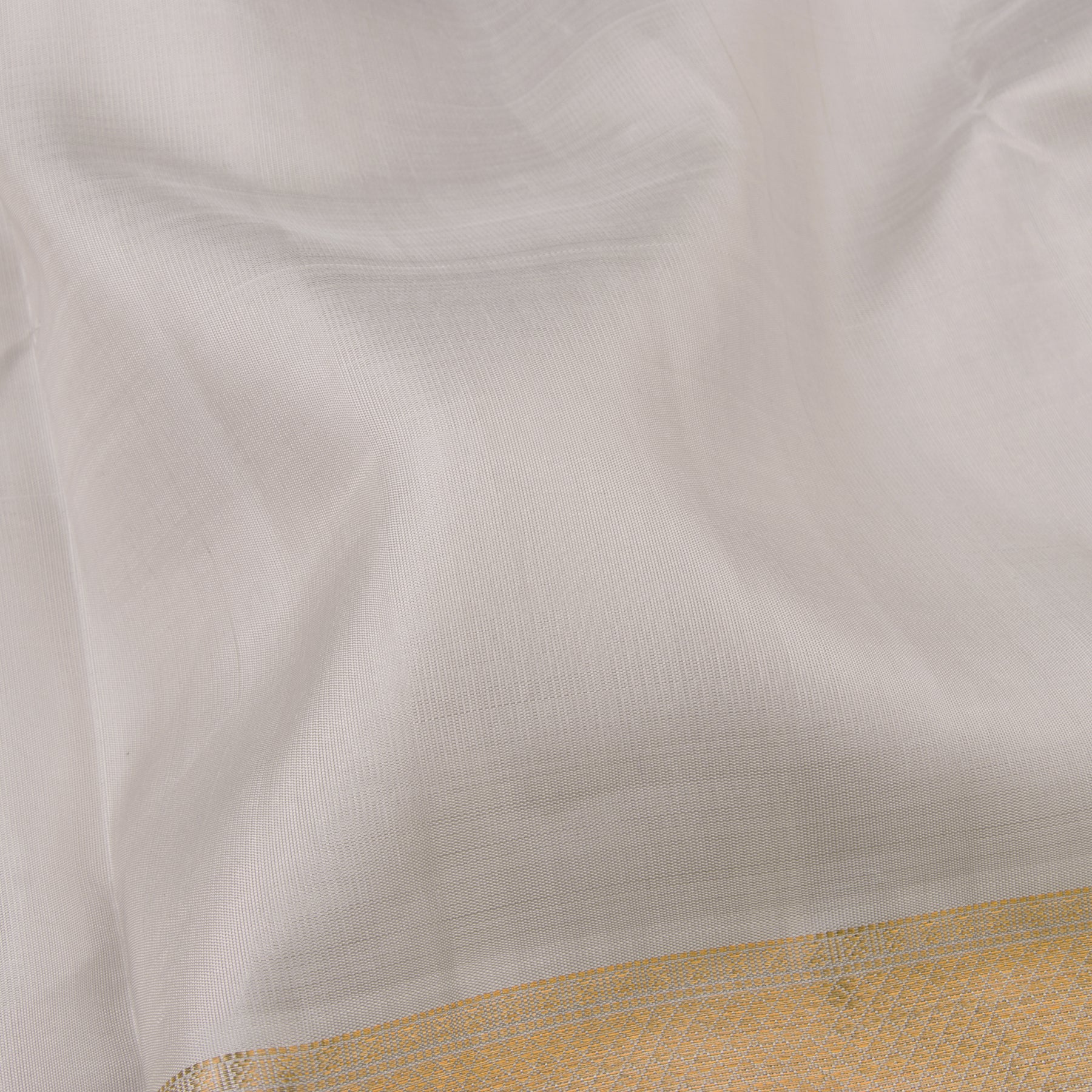 Kanakavalli Kanjivaram Silk Angavastram Set 22-110-HA001-07631 - Detail Fabric View