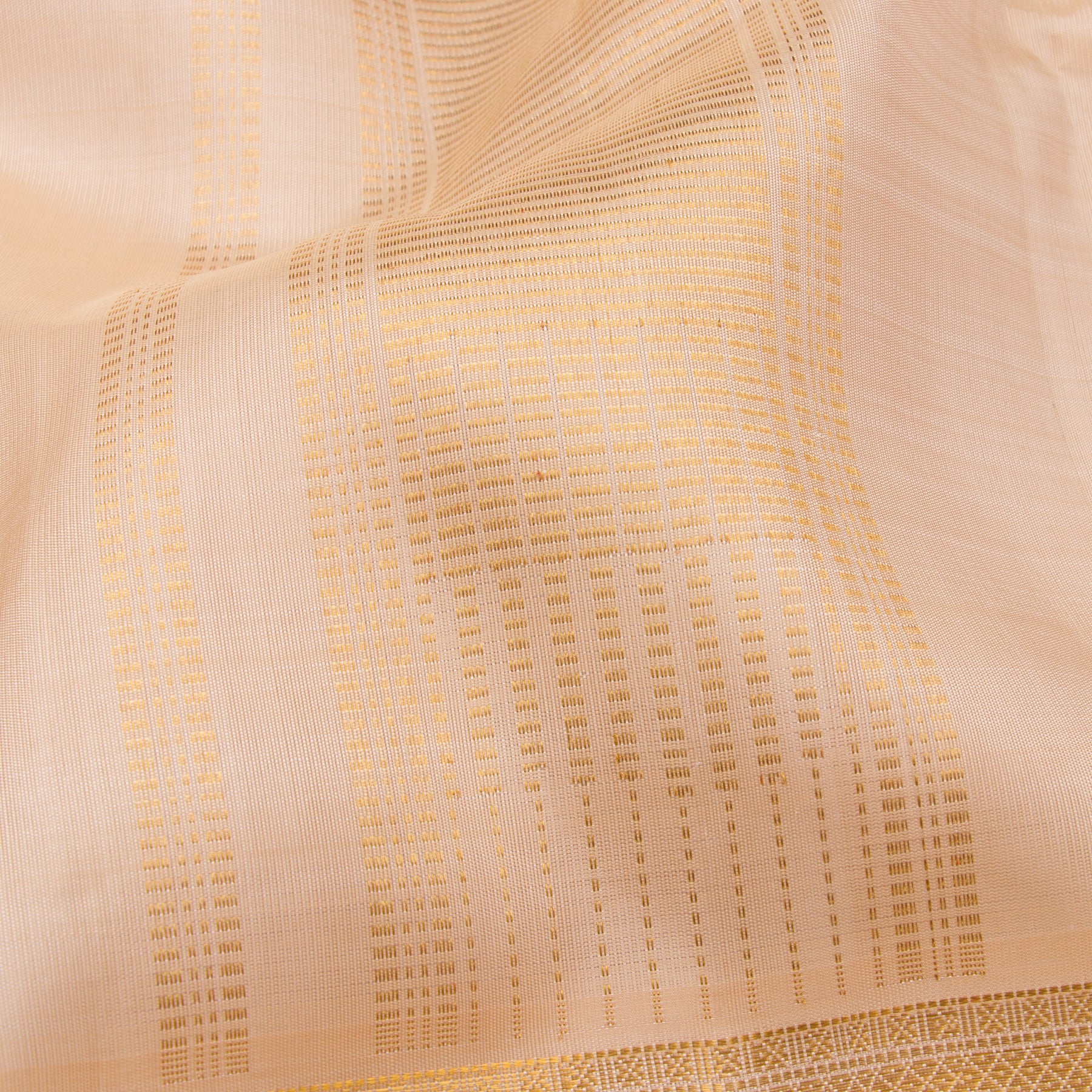 Kanakavalli Kanjivaram Silk Angavastram Set 22-110-HA001-12163 - Detail Fabric View