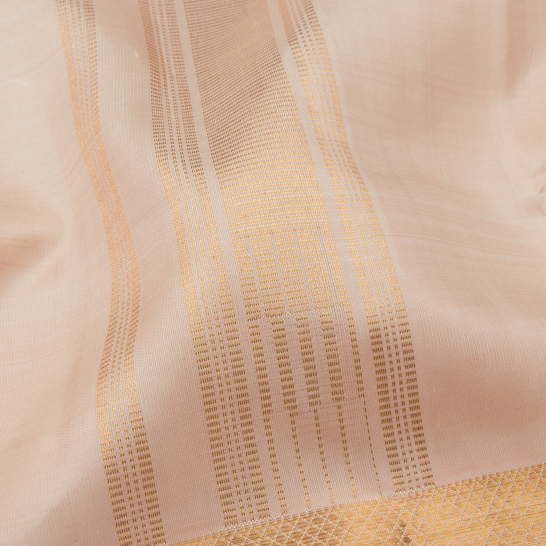 Kanakavalli Kanjivaram Silk Angavastram Set 22-110-HA001-13972 - Detail Fabric View