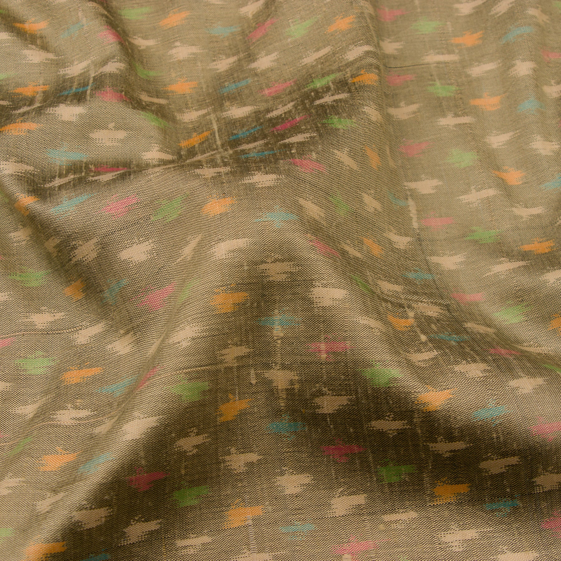 Kanakavalli Ikat Raw Silk Blouse Length 22-140-HB002-14159 - Fabric View