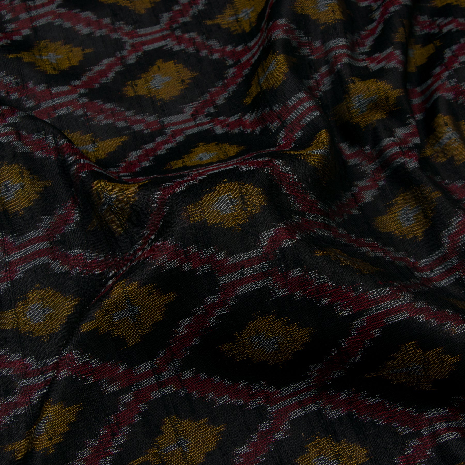 Kanakavalli Ikat Raw Silk Blouse Length 22-140-HB002-14166 - Fabric View