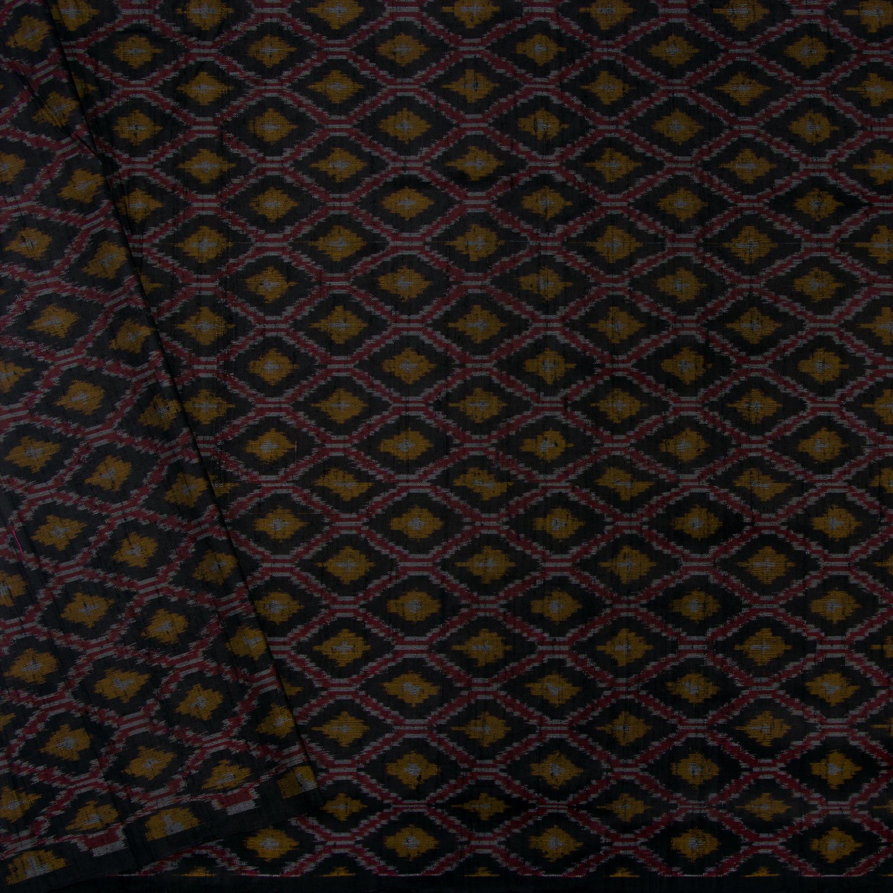 Kanakavalli Ikat Raw Silk Blouse Length 22-140-HB002-14166 - Cover View