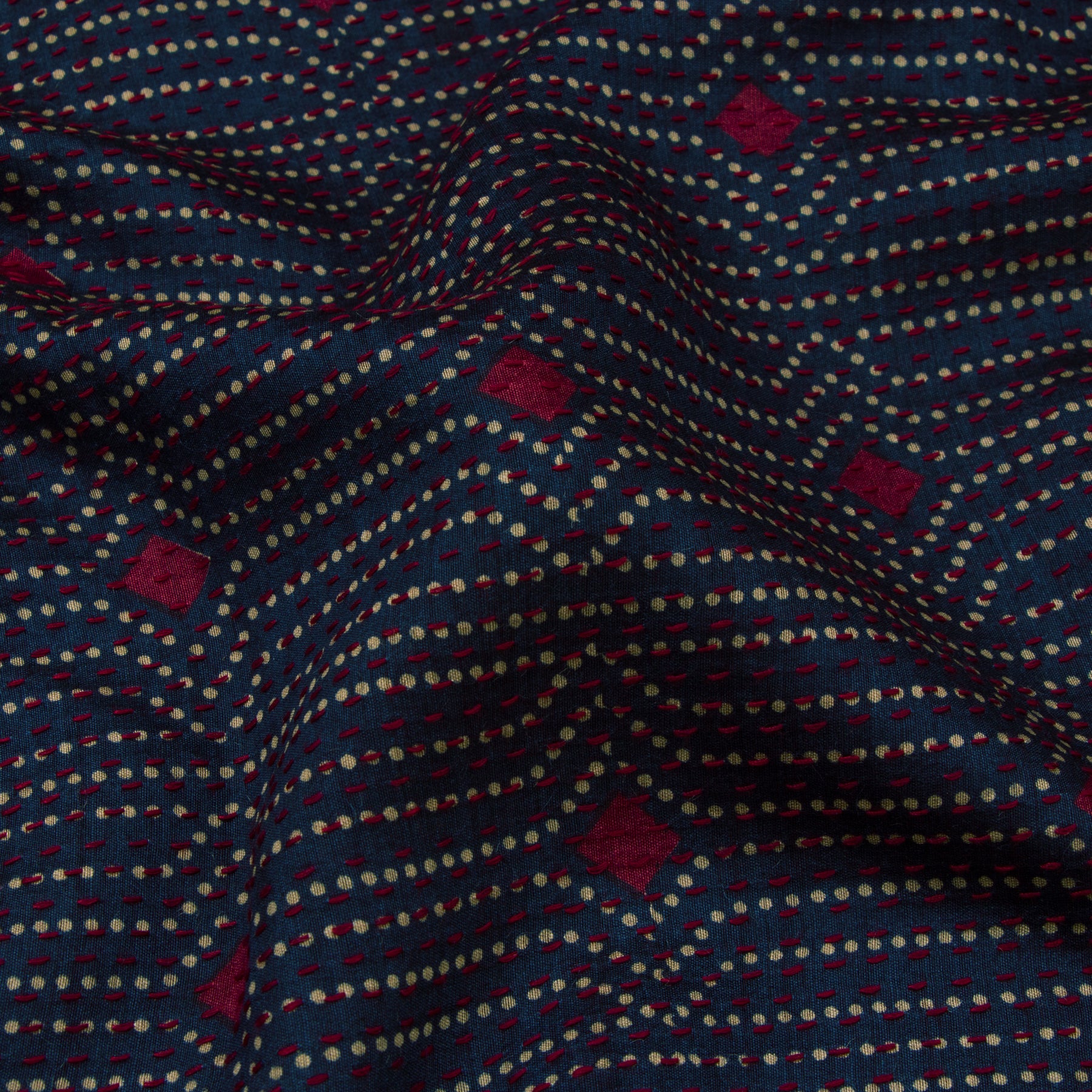 Kanakavalli Kantha Silk Blouse Length 22-140-HB002-14423 - Fabric View