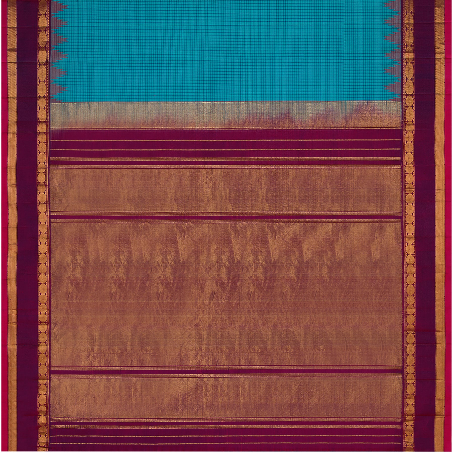 Kanakavalli Gadwal Silk/Cotton Sari 22-604-HS005-08068 - Full View