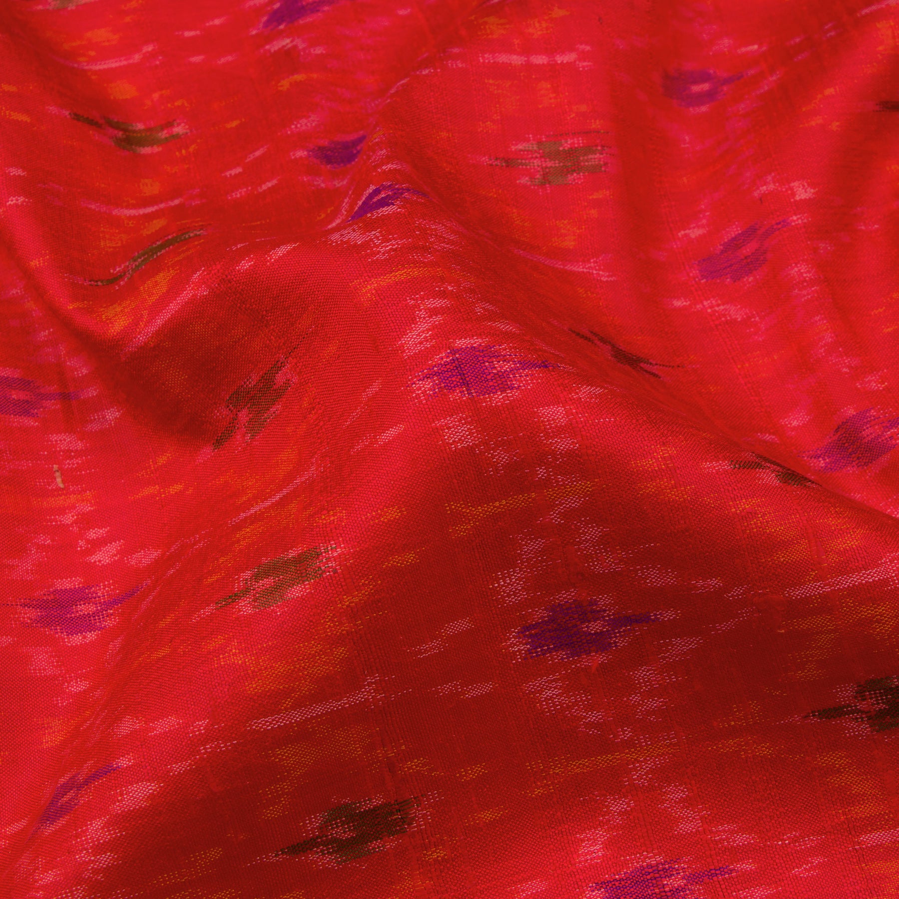 Kanakavalli Ikat Raw Silk Blouse Length 22-140-HB002-14176 - Fabric View