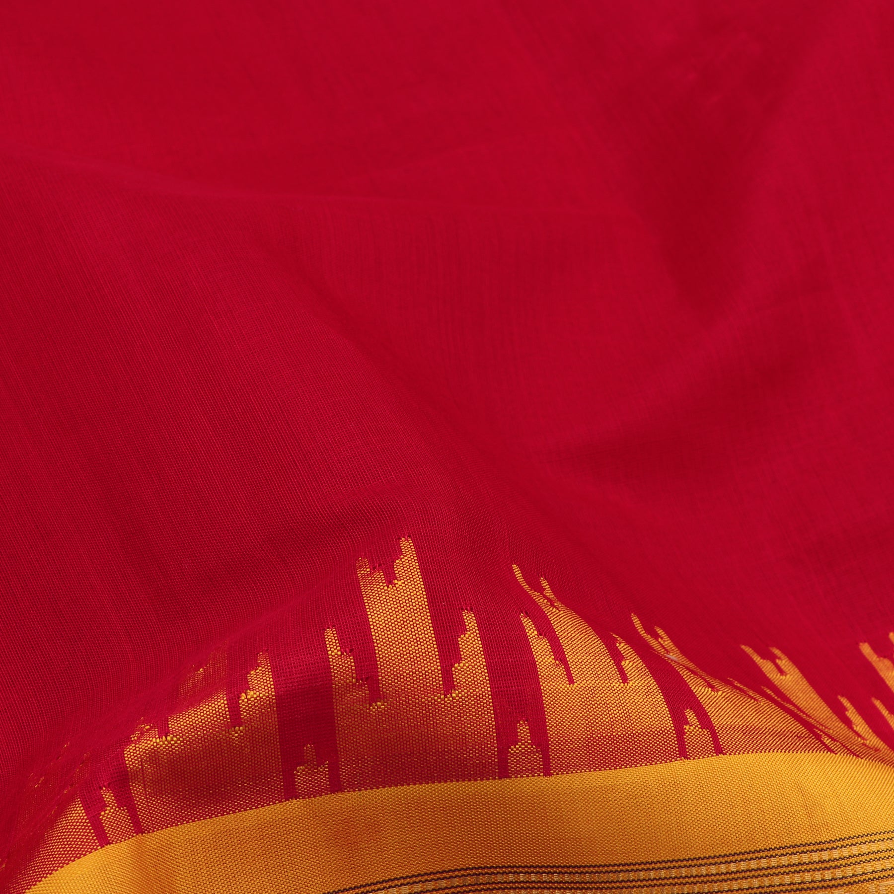 Kanakavalli Gadwal Silk/Cotton Sari 604-08-113756 - Fabric View
