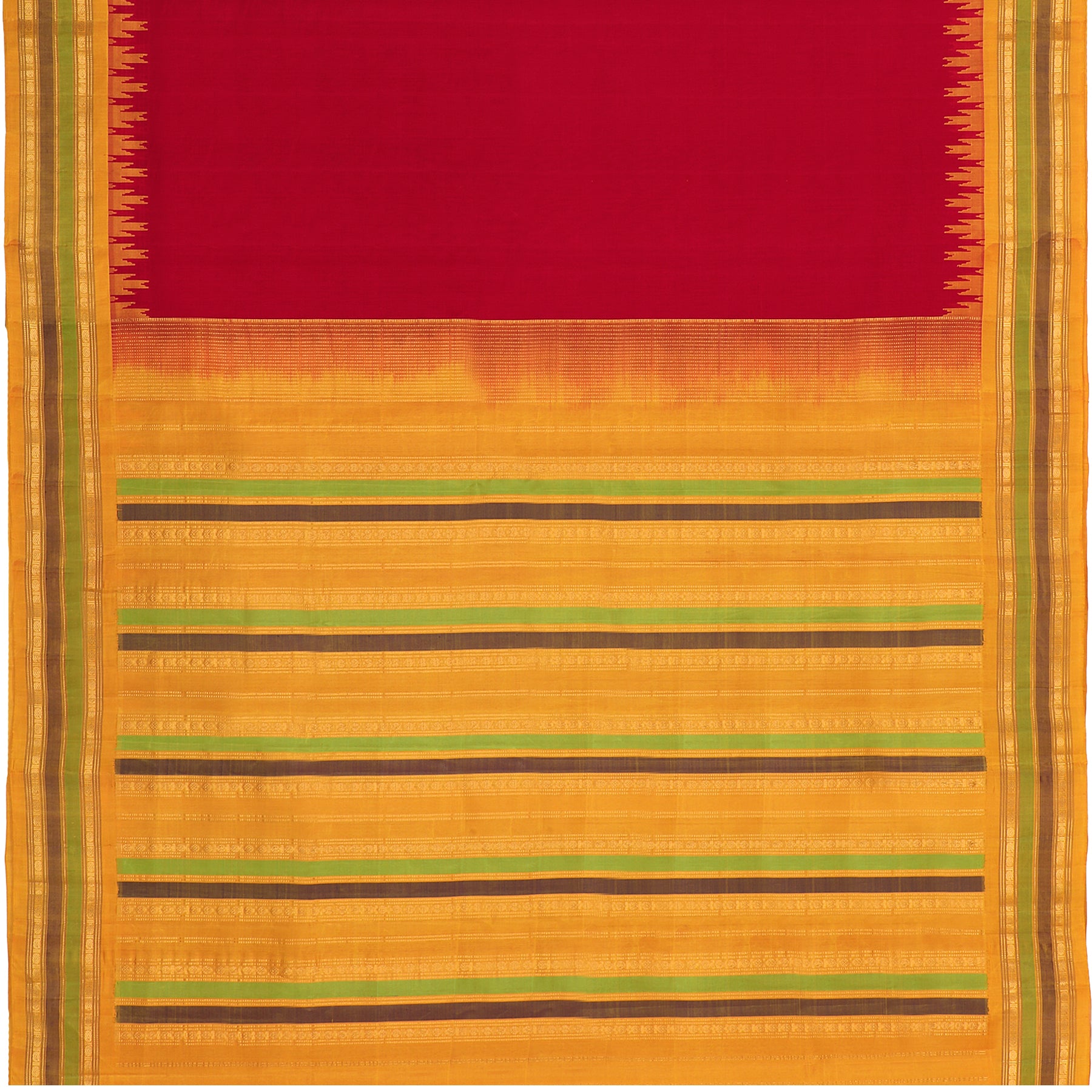 Kanakavalli Gadwal Silk/Cotton Sari 604-08-113756 - Full View