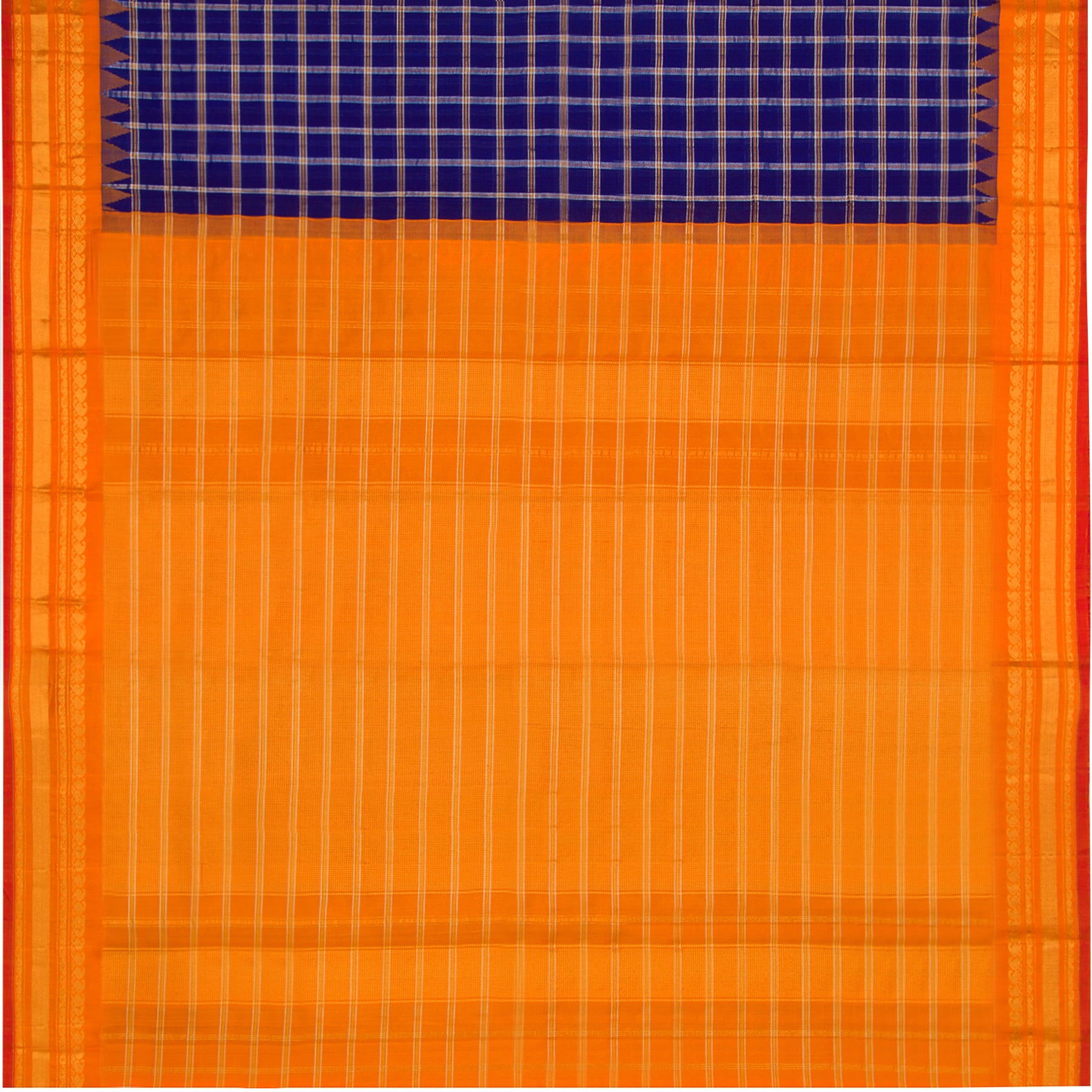 Kanakavalli Gadwal Silk/Cotton Sari 604-08-119795 - Full View