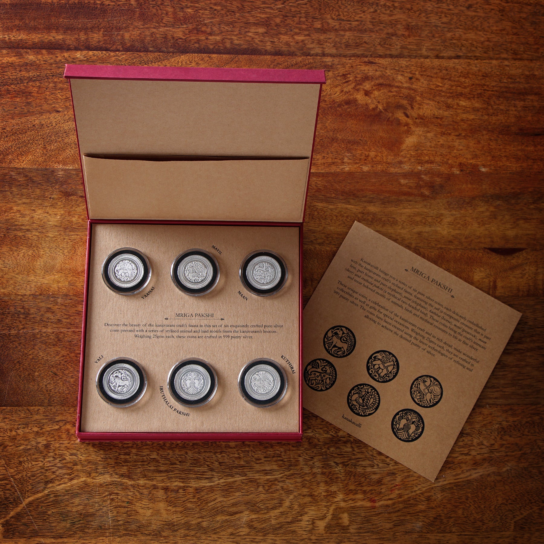 Kanakavalli Silver Coin Collectible Set (6 Coin Set)