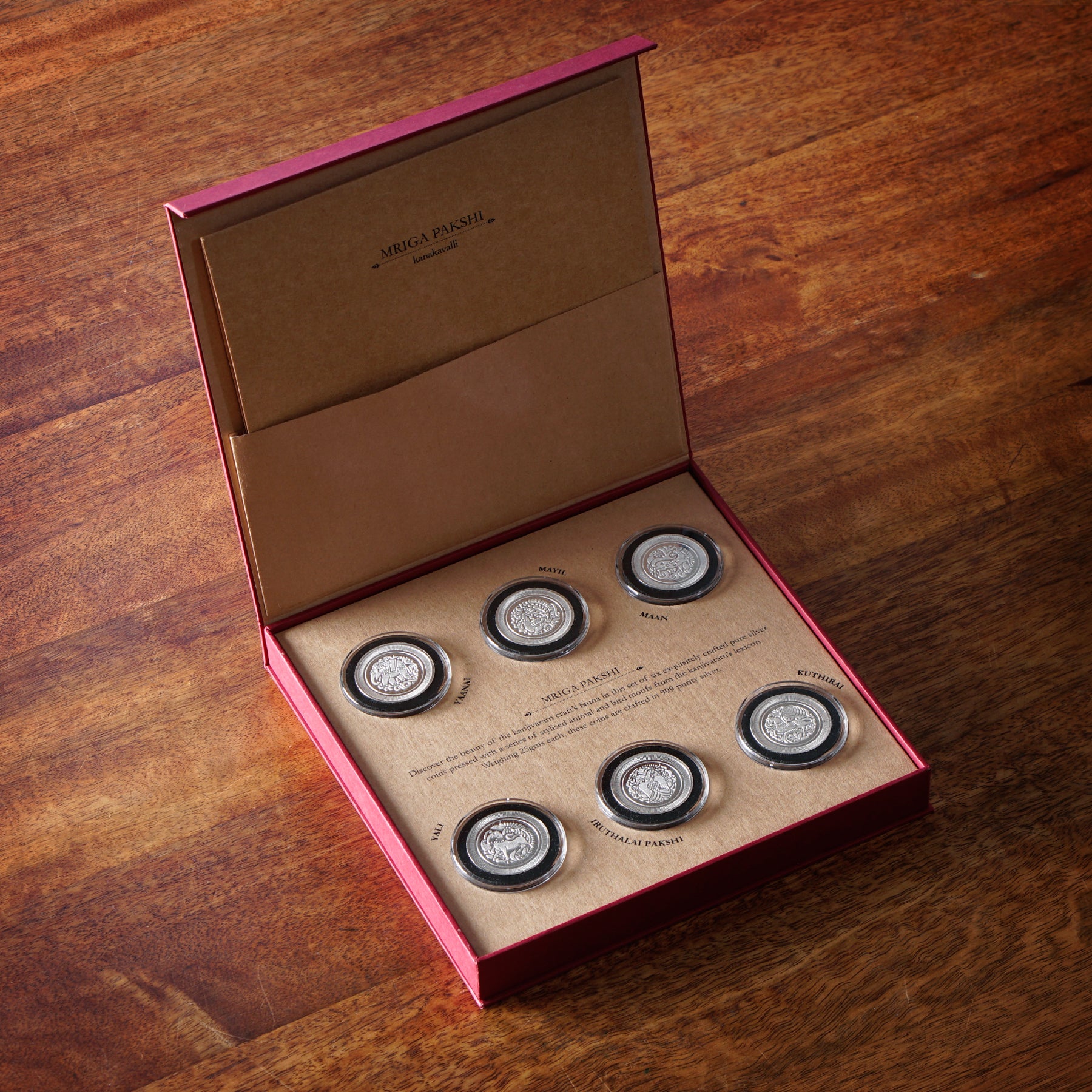 Kanakavalli Silver Coin Collectible Set (6 Coin Set)