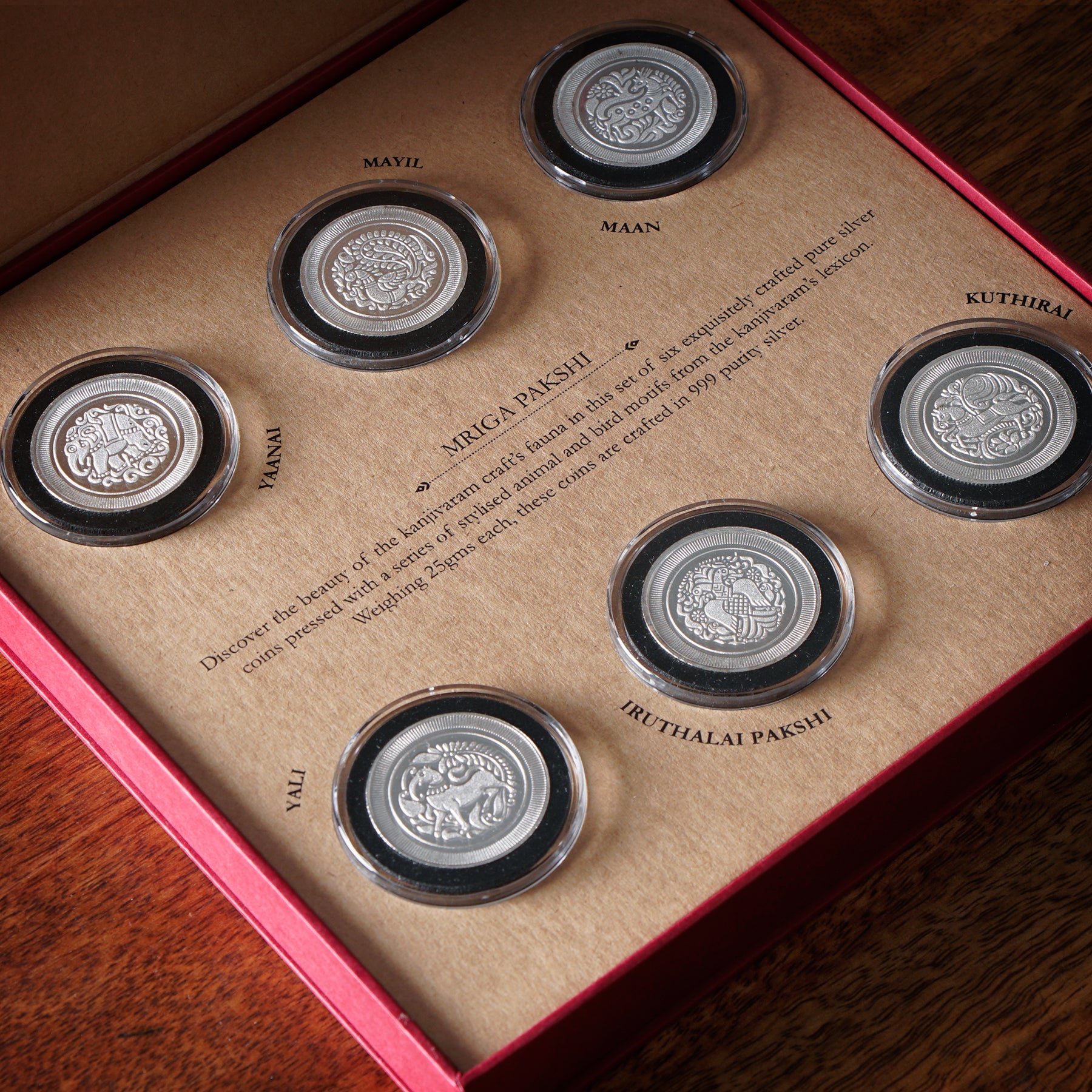 Kanakavalli Silver Coin Collectible Set (6 Coin Set)