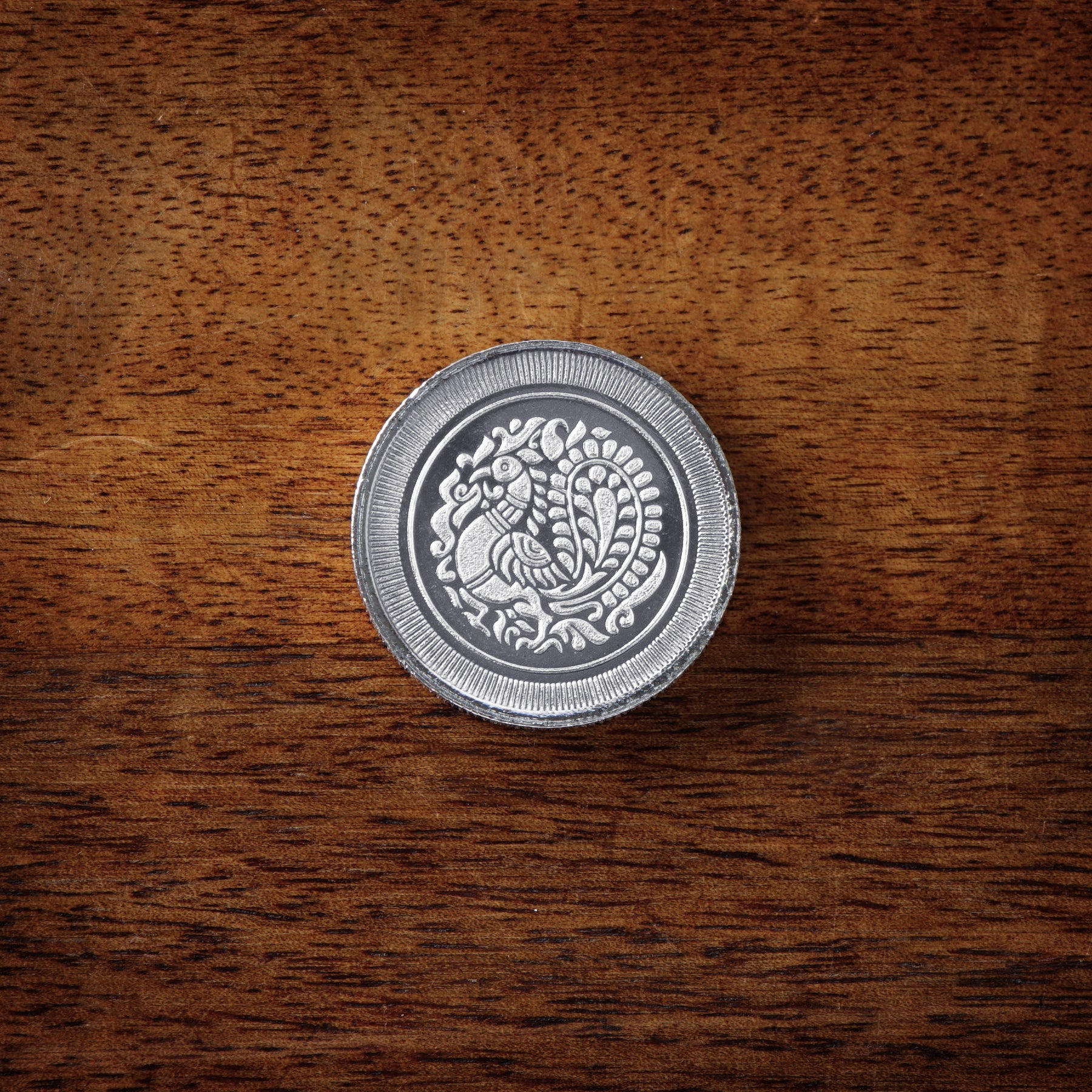 Kanakavalli Silver Coin Collectible - Mayil